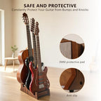 DIDA Wooden Multi-Guitar Stand for Three Instruments