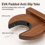 yinyess Solid Wood Guitar Wall Mount with Pick Holder