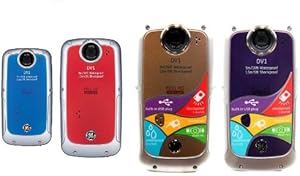 GE DV1 Aqua Blue Waterproof HD Pocket Camera — main product image