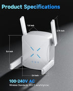 Drunken Wi-Fi 6 Dual-Band WiFi Range Extender with Gigabit Port