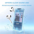 YouthCity USB-C Wired In-Ear Headphones with Inline Mic