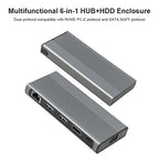 WODHAZNC USB-C Hub Docking Station with M.2 SSD Enclosure