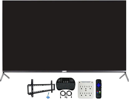 TCL E1TCL65R625 65-inch 6-Series 4K Roku TV Bundle