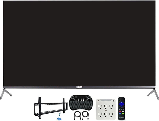 TCL E1TCL65R625 65-inch 6-Series 4K Roku TV Bundle