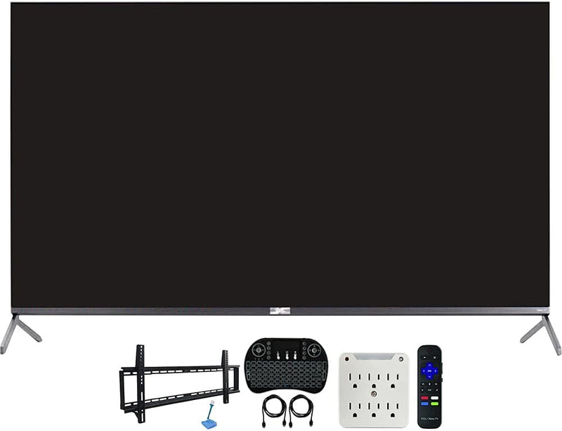 TCL E1TCL65R625 65-inch 6-Series 4K Roku TV Bundle — main product image