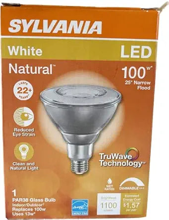 Sylvania 40899 PAR38 LED Flood Cool White Bulb — main product image