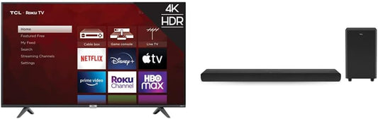 TCL 50S435 50" 4K Roku TV with Alto 8 Plus Soundbar