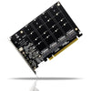 TukeSM PCIe x16 to Quad NVMe M.2 SSD Expansion Adapter Card