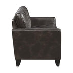 Lexicon Donegal Love Seat Dark Brown Faux Leather