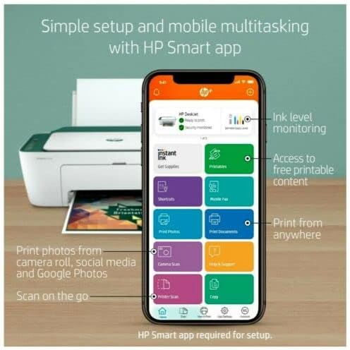 HP Deskjet 2742E Limited Edition Color Printer Renewed