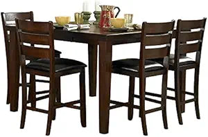 Lexicon Ameillia 5-Piece Counter Height Dining Set, Dark Oak