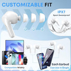 Fhumsh Bluetooth 5.4 Wireless Earbuds with LED Display