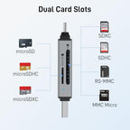 Acer USB-C Dual-Slot SD and microSD Card Reader