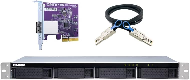 QNAP TL-R400S: 4 Bay 1U Rackmount JBOD Storage Enclosure — main product image