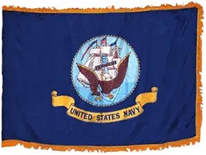Crown 35246910 U.S. Navy Valley Forge Flag - 3x5 Fringed Nylon — main product image