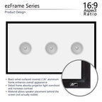 Elite Screens ER96WH1-Wide 96-Inch Fixed Frame Projector Screen