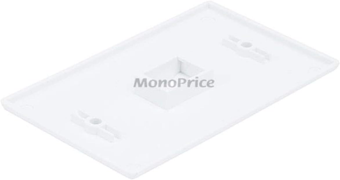 Monoprice 106725 Keystone Single Gang Wall Plate - White