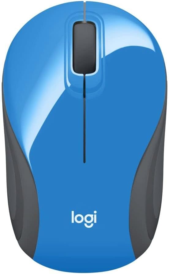 Logitech 910-002728 M187 Blue Wireless Mini Mouse Portable