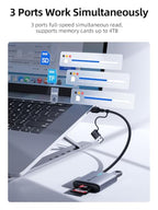 llano 3-in-1 SD, microSD and USB 3.0 Card Reader