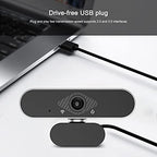 DDYYDS 1080p Plug-and-Play Webcam with Autofocus and Microphone