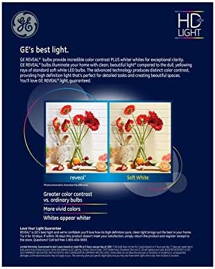GE 45170 Reveal LED R30 Light Bulbs 6-Pack Dimmable