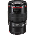 Canon 3554B002 EF 100mm f/2.8L Macro IS USM Lens Renewed