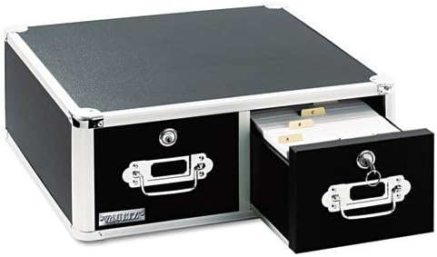 Vaultz VZ01395 Locking 4x6 Index Card Cabinet - Double Drawer