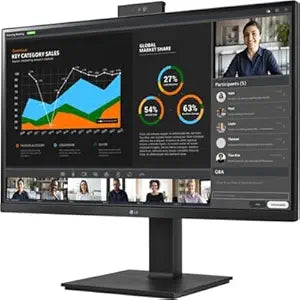 LG 27BQ75QC-B 27-inch 1440p HDR Monitor Webcam