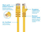 Monoprice 102298 Cat6 Ethernet Patch Cable 3ft Yellow
