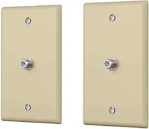 Monoprice 130805 Cable TV Jack Wall Plate (2-Pack) — main product image