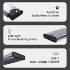 Raxmolo Dual-Bay M.2 NVMe and SATA SSD Enclosure