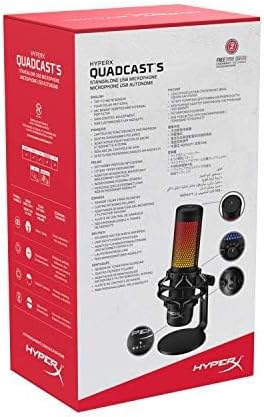 HyperX QuadCast S RGB USB Condenser Microphone Gaming