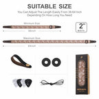 Nefelibata Embroidered Full-Grain Leather-End Guitar Strap