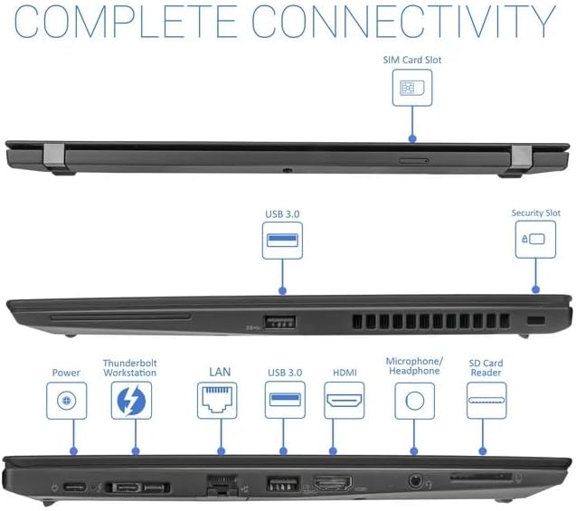 Lenovo Thinkpad T480s i5 Laptop 512GB SSD (Renewed)