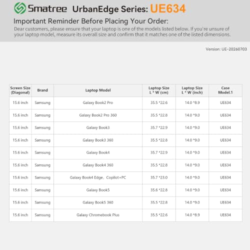 Smatree UrbanEdge Slim Case for 15.6