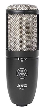AKG P420+PRO-M50 Studio Condenser Microphone with Rockville Headphones Bundle