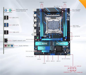 CJDARUJHC X99 QD4 LGA 2011-3 Xeon Motherboard Combo Kit