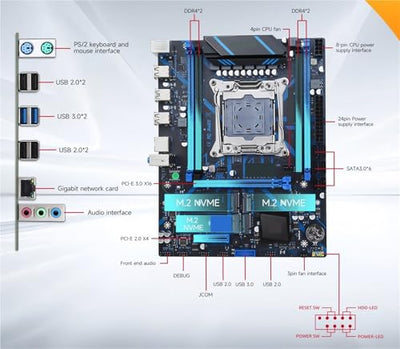 CJDARUJHC X99 QD4 LGA 2011-3 Xeon Motherboard Combo Kit