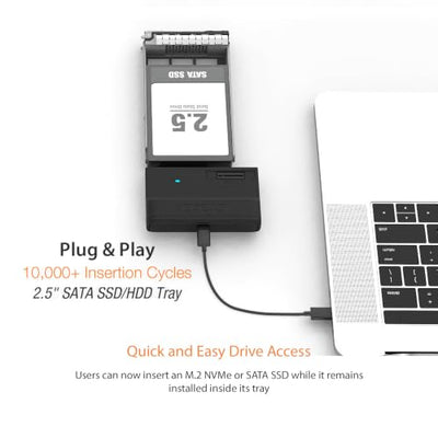 ICY DOCK EZ-Adapter MB104U-1SMB USB-C Adapter for SATA and M.2 SSDs
