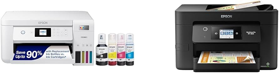 Epson ET-2850 EcoTank & Workforce Pro WF-3823 Printer Bundle