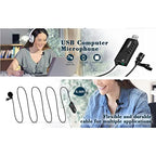 OISNGWNG Lavalier Clip-On Cardioid Condenser USB Microphone