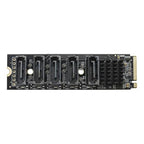 JIAPIKA JMB585 PCIe NVMe to Five-Port SATA 3.0 Adapter Card