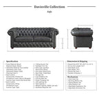 Lexicon 194840110002 Davisville 3-Piece Gray Living Room Set
