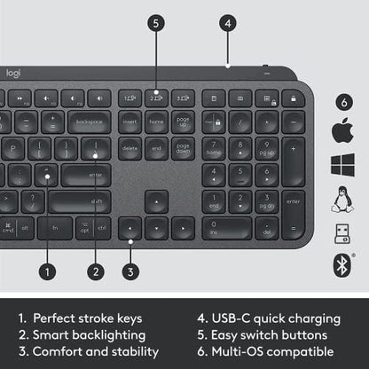 Logitech 920-010923 MX Keys Business Combo Graphite