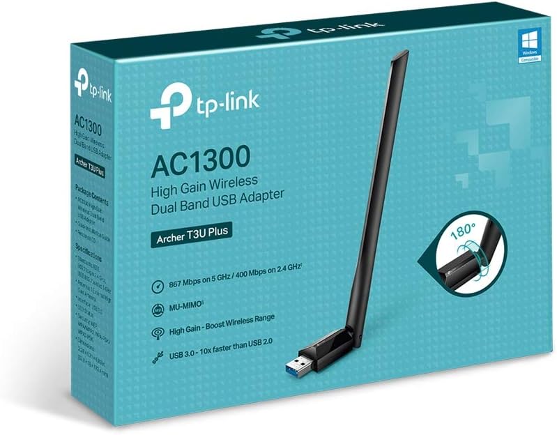 TP-Link Archer T3U Plus AC1300 USB 3.0 WiFi Adapter