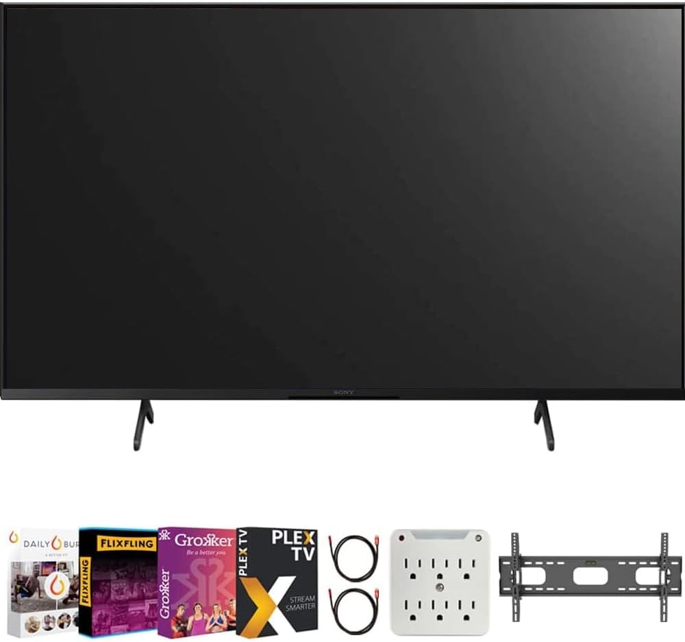 Sony E6SNKD55X85K 55-Inch 4K HDR Google Smart TV Bundle