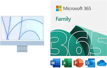 Apple iMac 24" M1 Chip - Blue + Microsoft 365