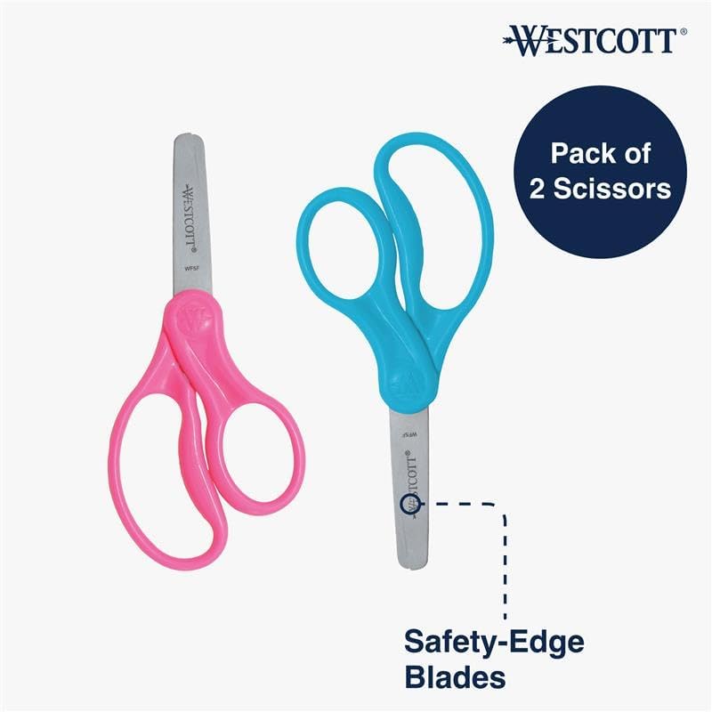 Westcott 13168 Kids Blunt Scissors 2-Pack