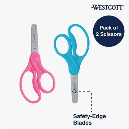 Westcott 13168 Kids Blunt Scissors 2-Pack