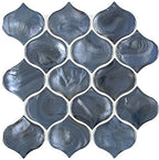 MSI AMZ-MD-00295-SAM Blue Shimmer Arabesque Glass Tile